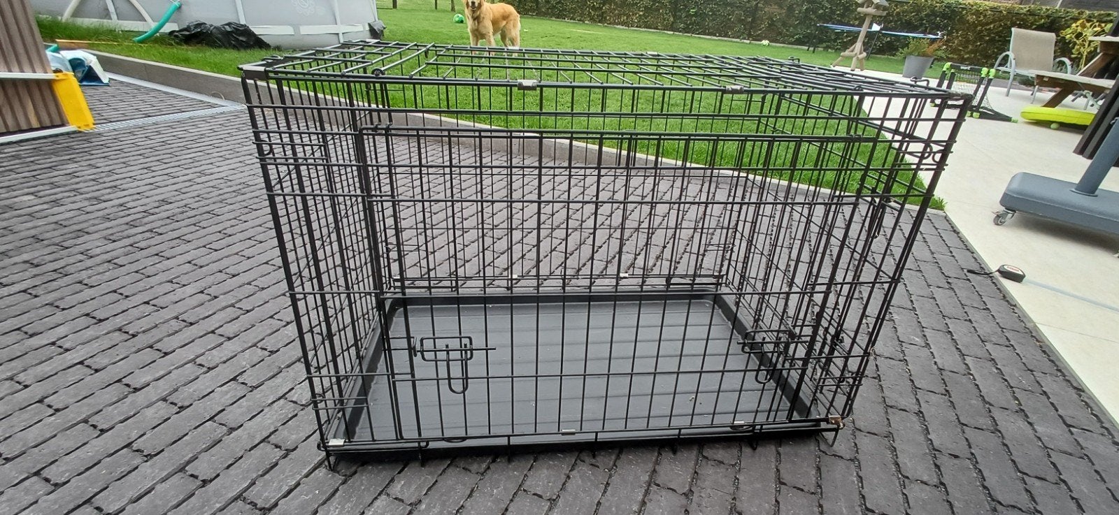 Banc en fer à repasser pour chien - dimensions voir photos, Enlèvement, Utilisé