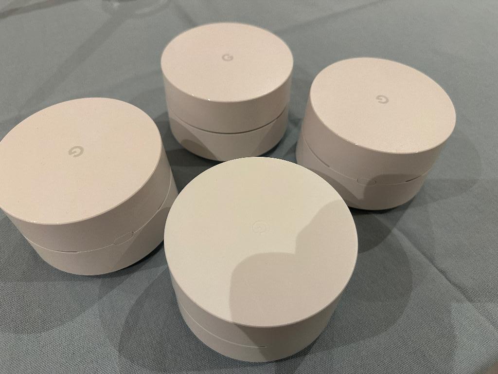 Google Wifi Mesh - Mesh-netwerk x 4, Computers en Software, WiFi-versterkers, Ophalen, Zo goed als nieuw, Google