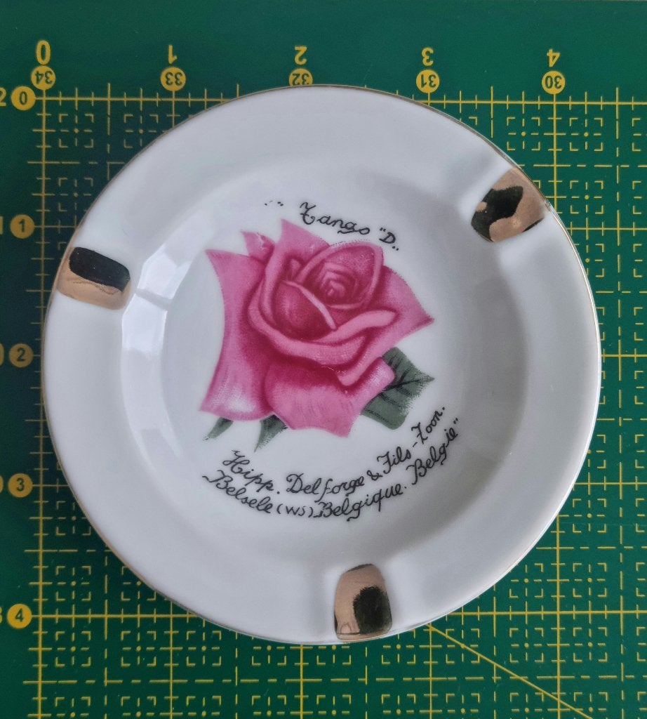 "Vintage porseleinen asbak Delforge Belsele Waasland", Ophalen of Verzenden