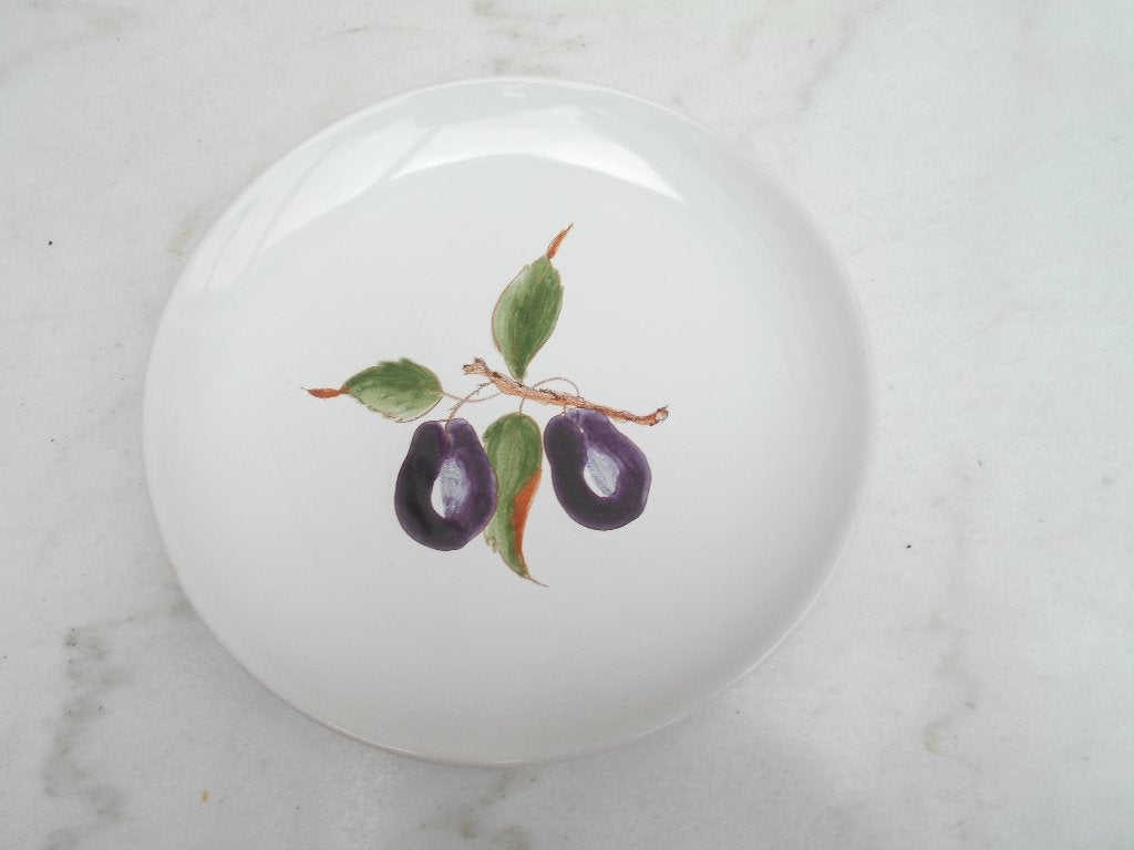 ancienne assiette faïence de Molton (fruit prune ), Enlèvement ou Envoi