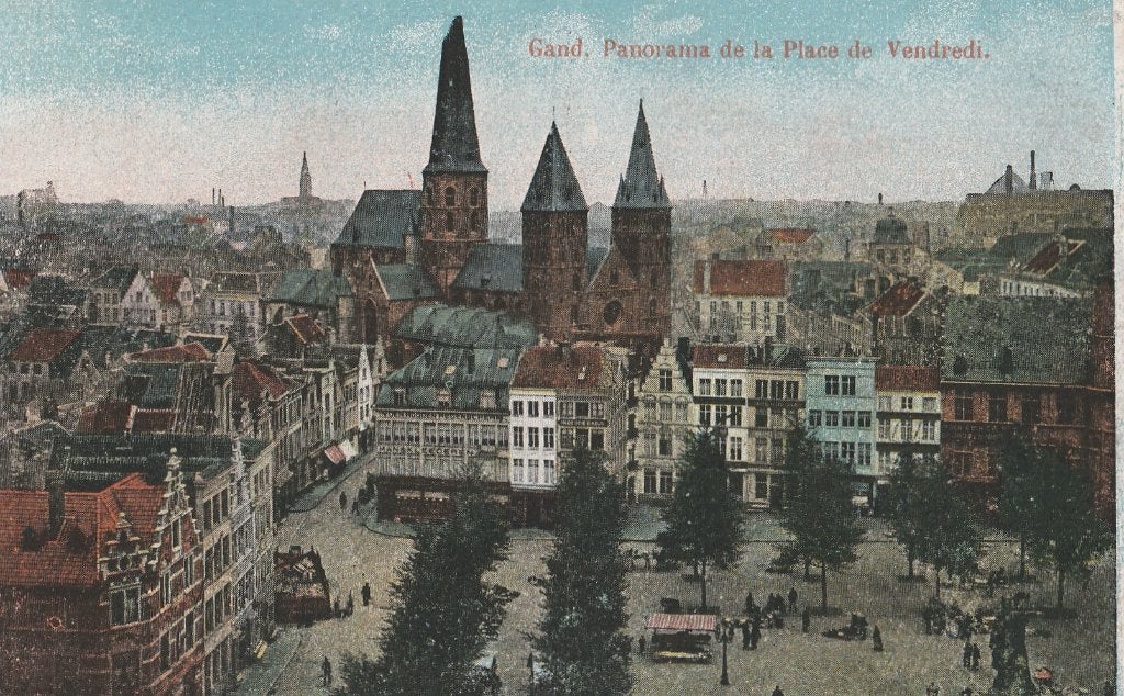 GENT -  Panorama  Vrijdag Plaats, Verzenden, Ongelopen, Oost-Vlaanderen