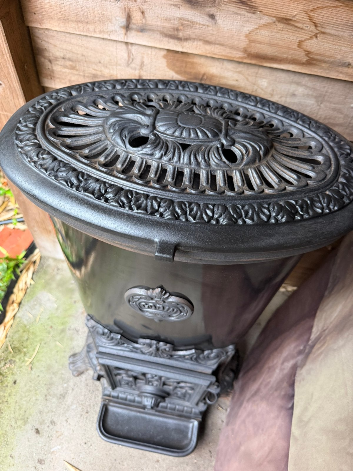 Authentieke GODIN gietijzeren hout- & kolenkachel – 10 kW, Ophalen, Zo goed als nieuw
