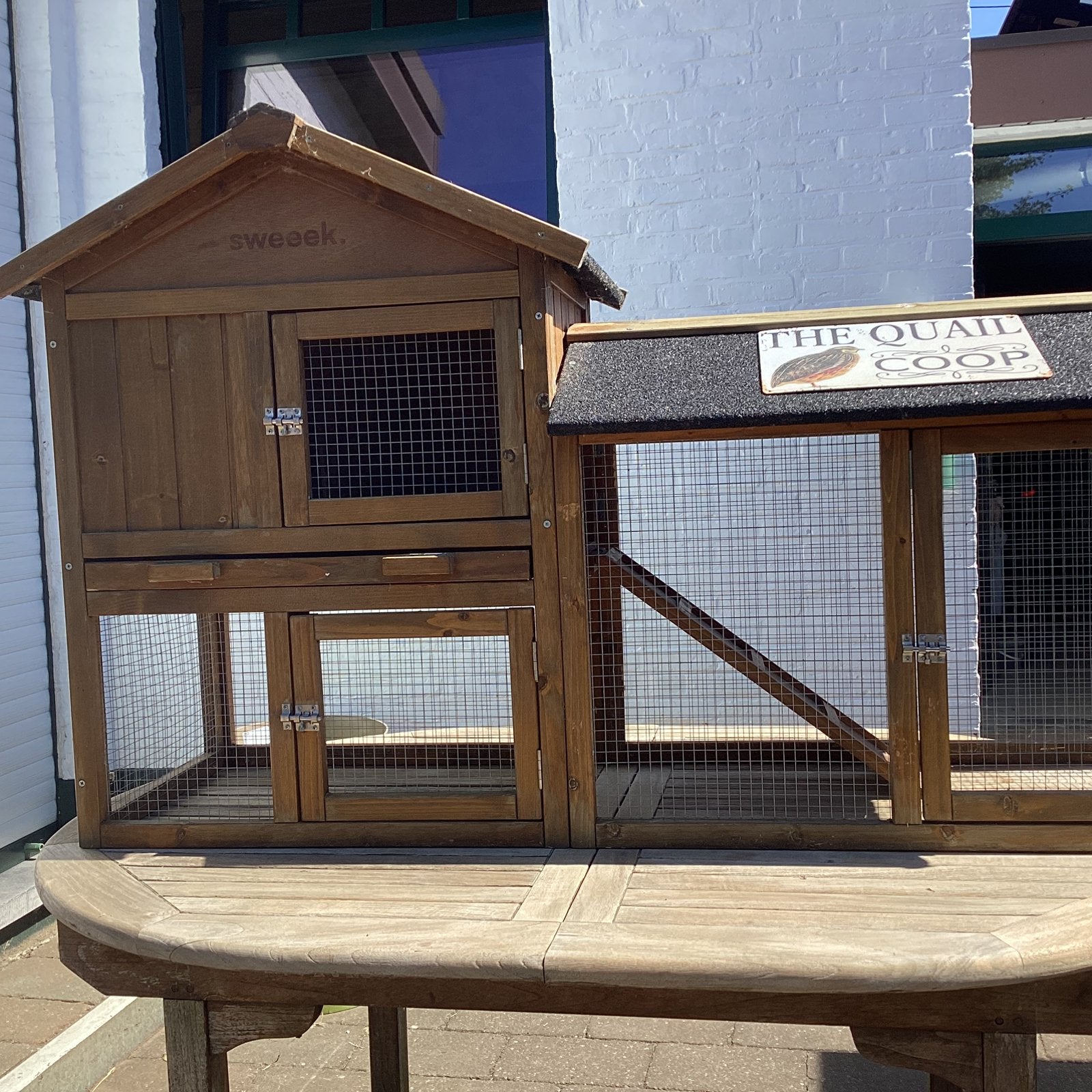 Houten kooi. Bodem 135x42cm hoogste punt 85cm, Dieren en Toebehoren