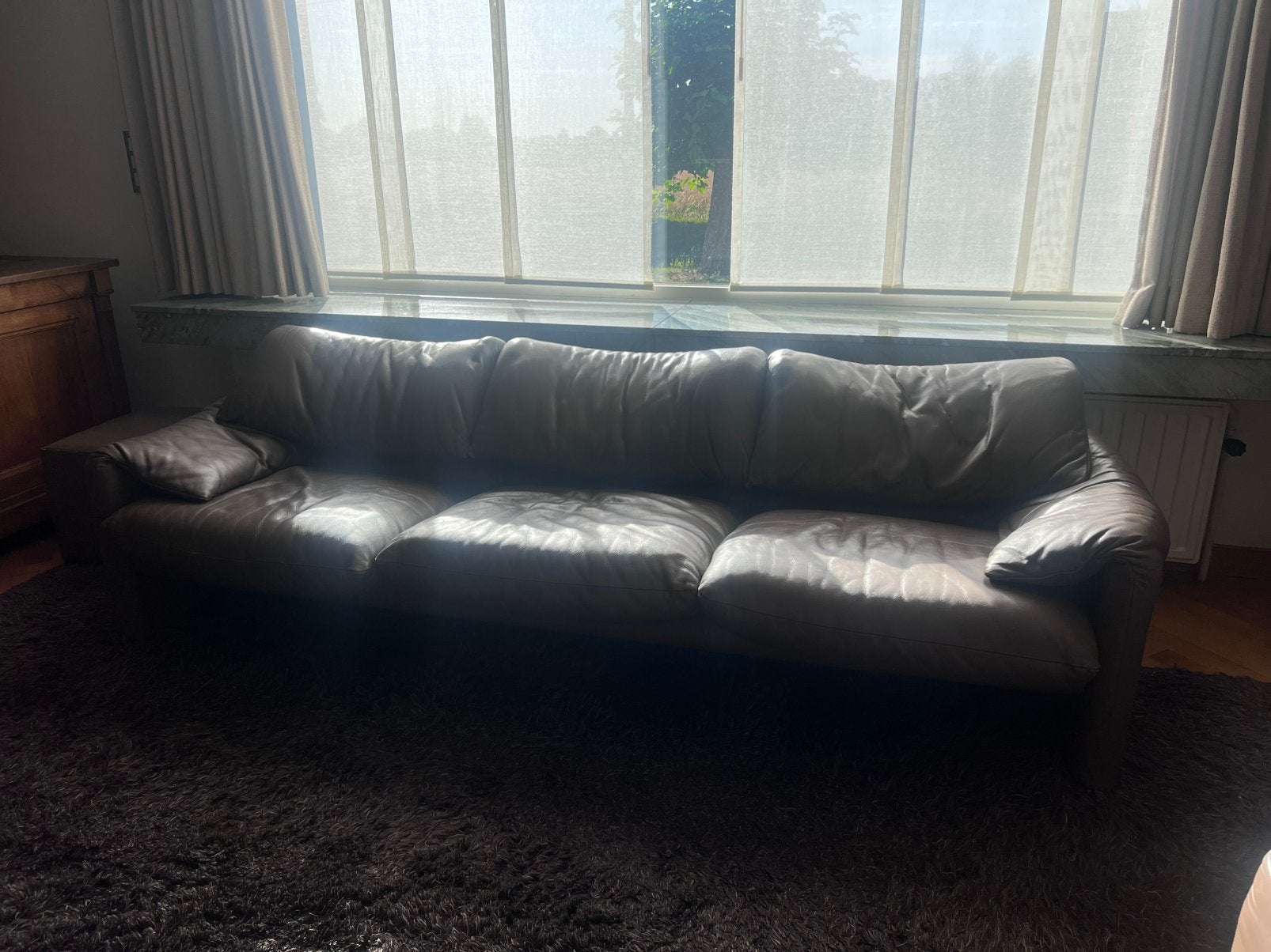 Cassina Maralunga 3 zit, Enlèvement, Utilisé, Cuir, Design