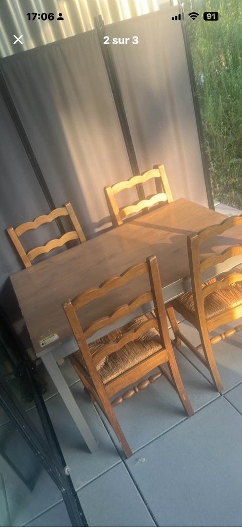 Table avec chaise, Antiquités & Art, Enlèvement