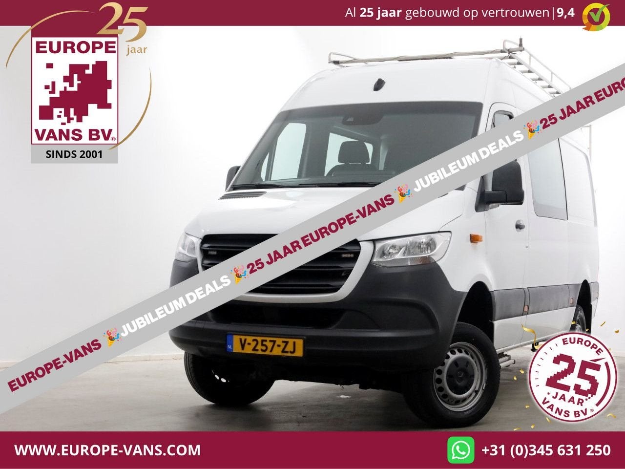 Mercedes-Benz Sprinter 314 CDI 143pk E6 L2H2 4x4 ZG1 D.C. Ai, Wit, Mercedes-Benz, Bedrijf, Onderhoudsboekje