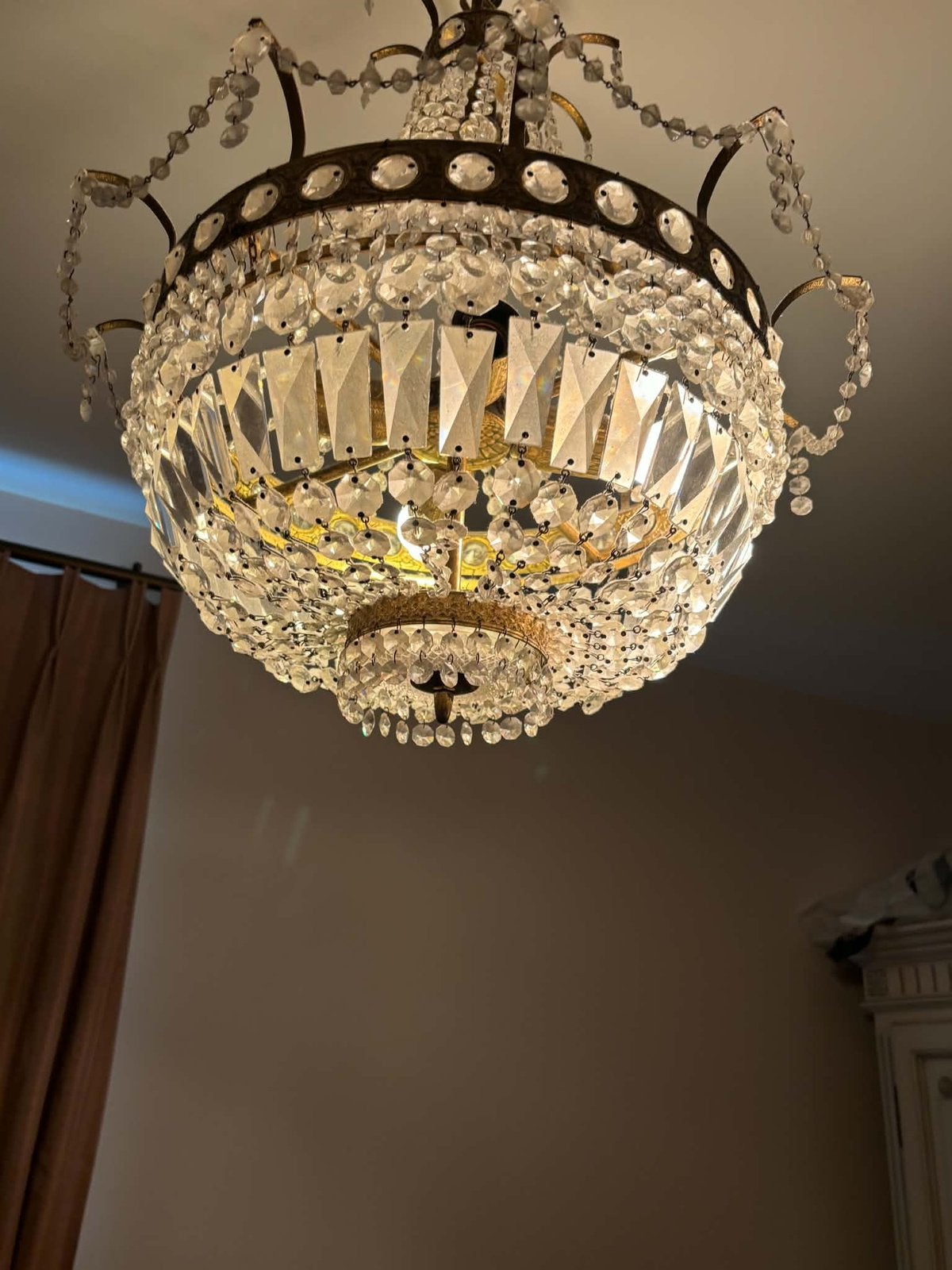Kristallen lamp, Huis en Inrichting, Ophalen, Zo goed als nieuw