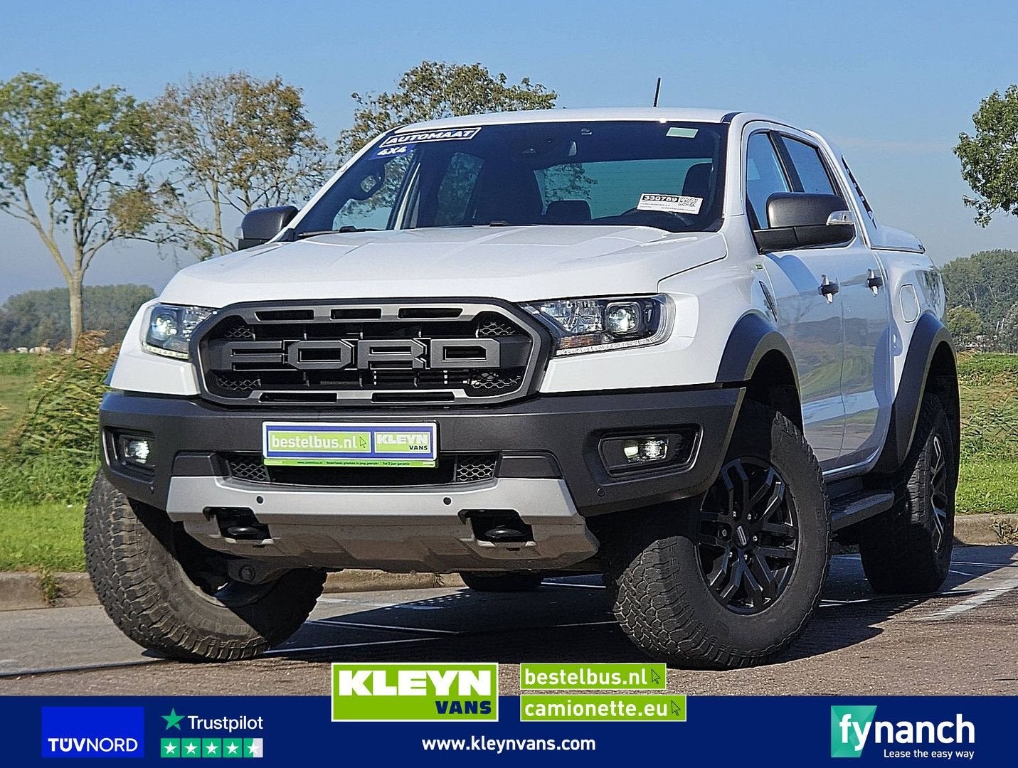Ford RANGER 2.0 RAPTOR Automaat 4x4 SideSteps Trekhaak 1e Ei, Auto's, Automaat, Wit, Bedrijf, Diesel