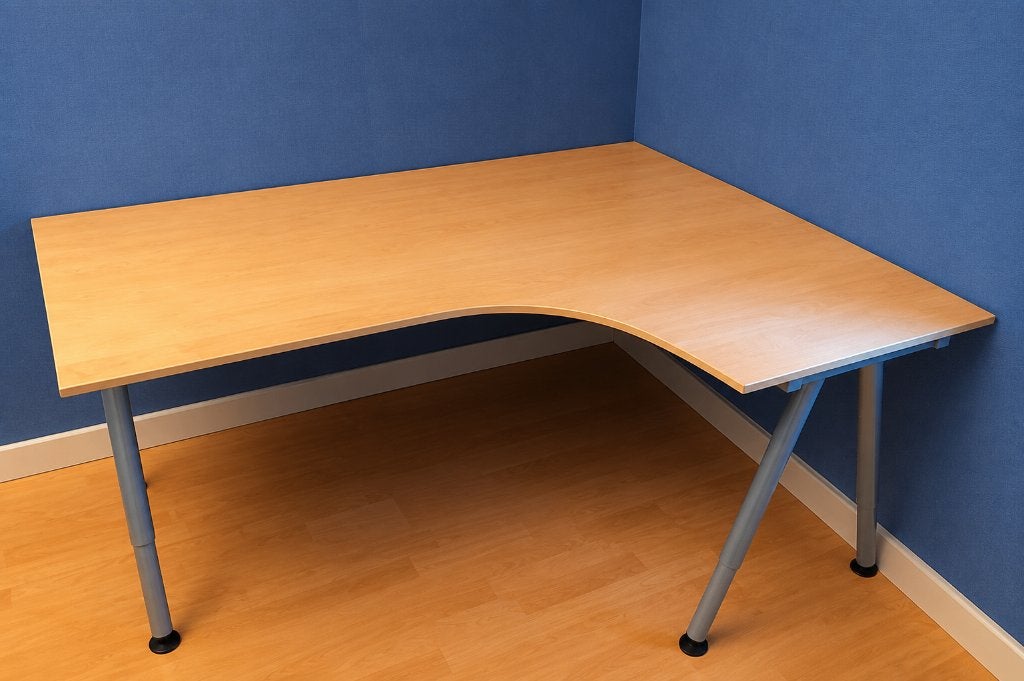 IKEA GALANT bureau d’angle 160x120 – pieds réglables – bois, Maison & Meubles, Scandinave, 160 cm, 120 cm, IKEA