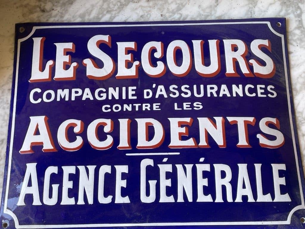 Email bord Le Secours Compagnie d'Assurances, Antiek en Kunst, Ophalen of Verzenden