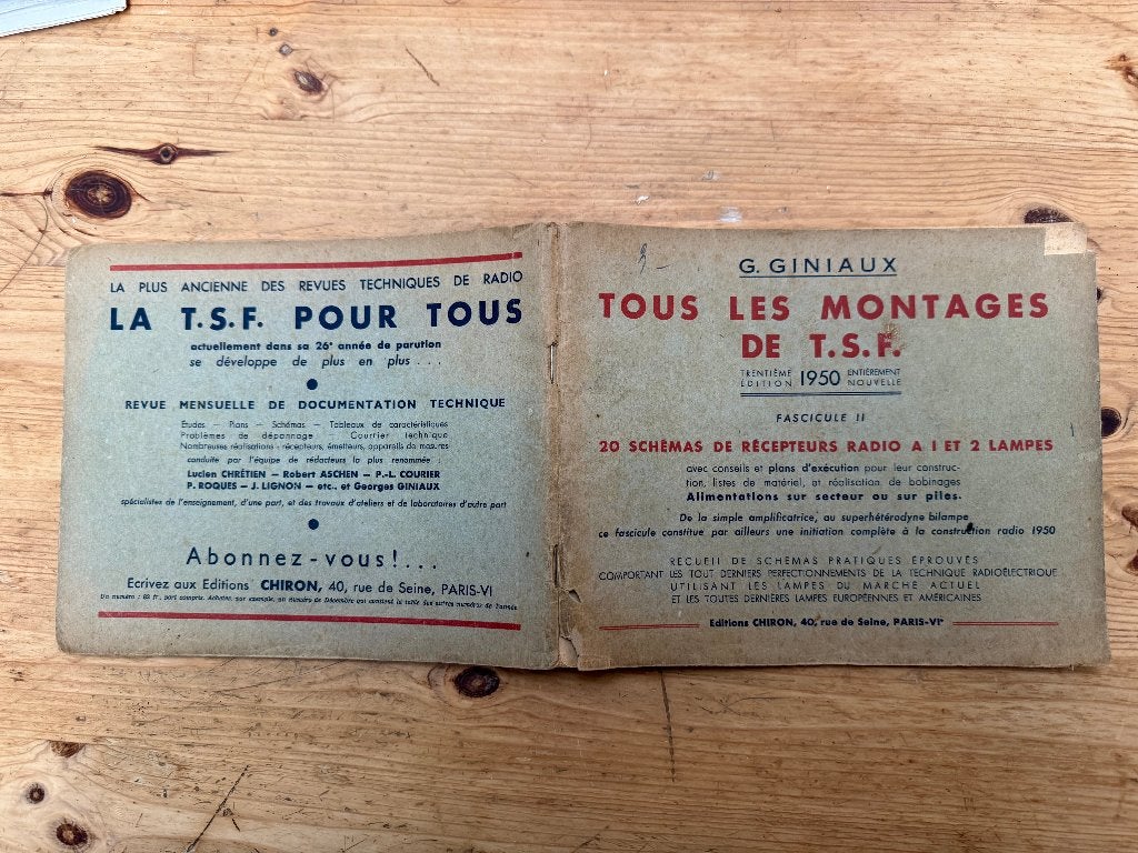 Tous les montages de T.S.F. Georges Giniaux, 1950, Envoi