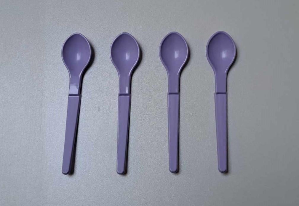 Tupperware™ 4 Cuillères « Z » Café - Dessert - Bébé - mauve, Envoi, Neuf, Violet, Autres types