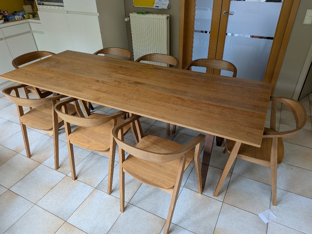 Eetkamerset Stockholm Ikea, Maison & Meubles, Enlèvement, Utilisé, Scandinavisch, 6 à 8 chaises