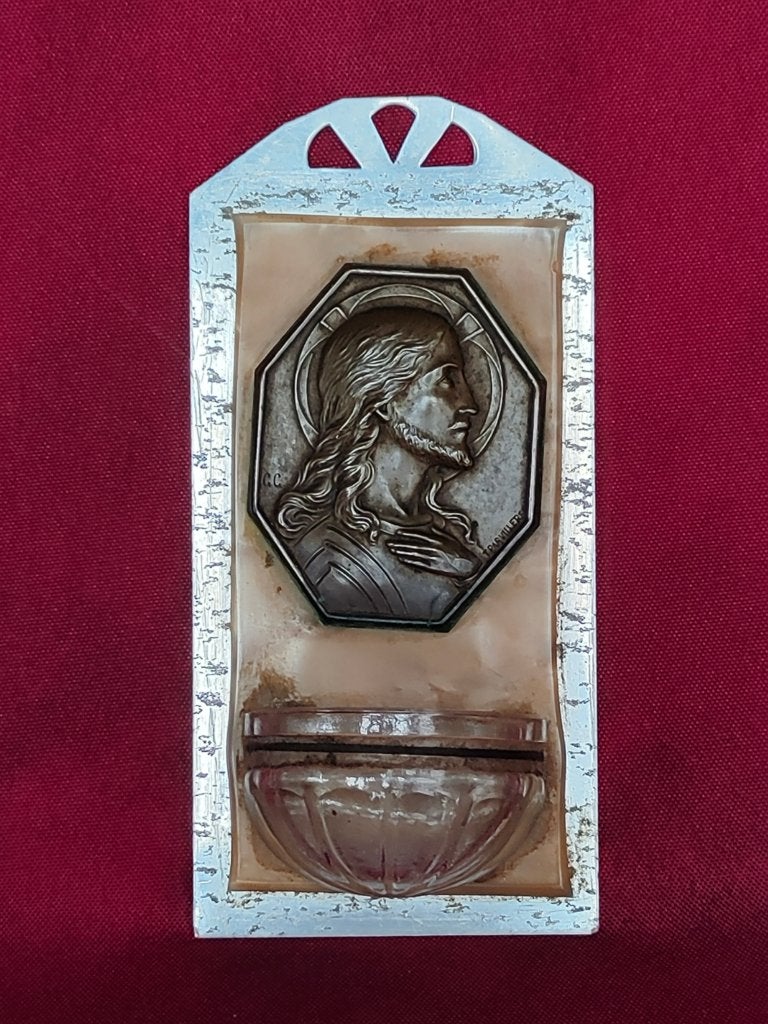 Ancien bénitier jésus christ ( n24), Antiquités & Art, Enlèvement