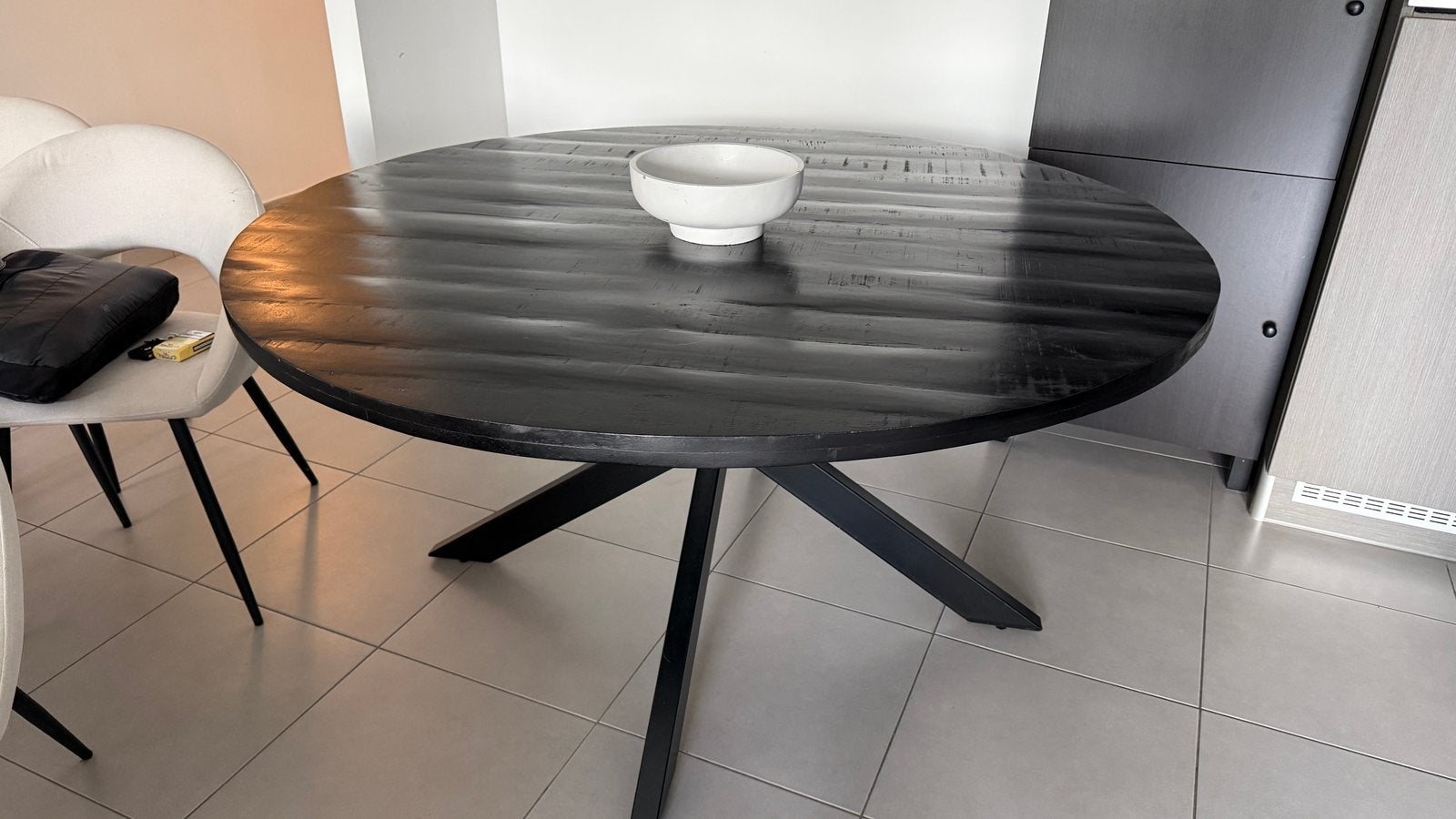 Eettafel rond, Huis en Inrichting, Ophalen, Zo goed als nieuw, Rond