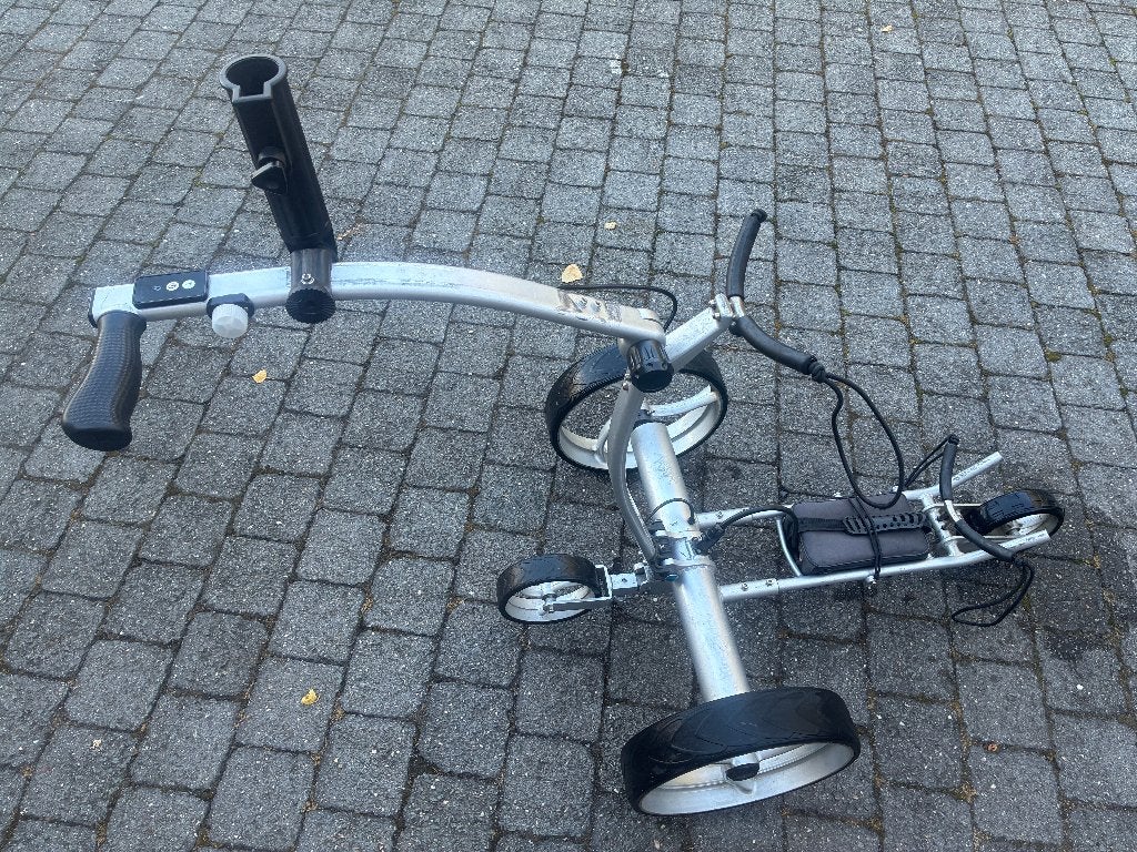 electrische golf trolley met paraplu- en  bekerhouder, enz ., Ophalen, Gebruikt, Golfkar, Overige merken
