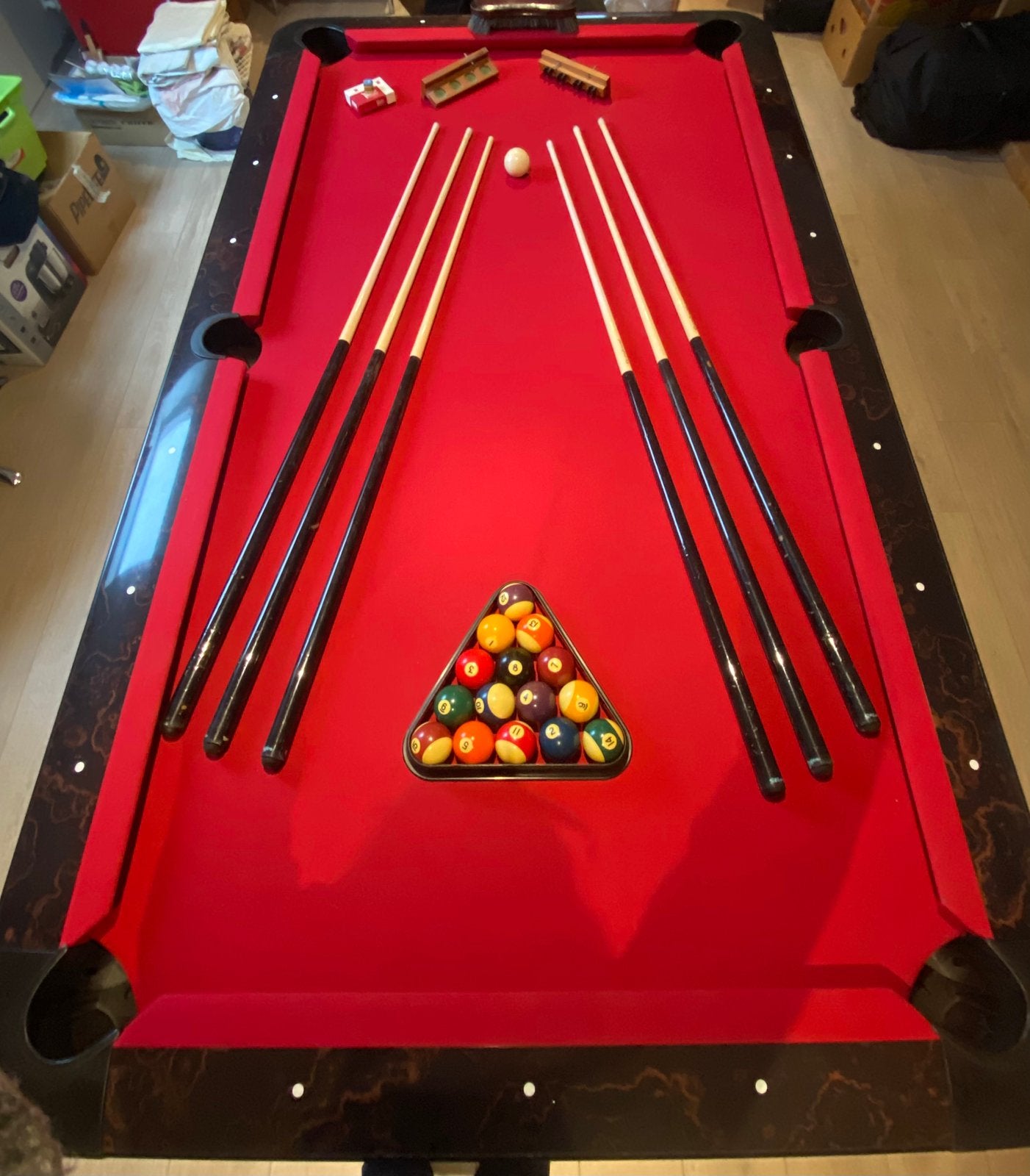 Poeltafel met exclusieve verlichting, Ophalen, Zo goed als nieuw