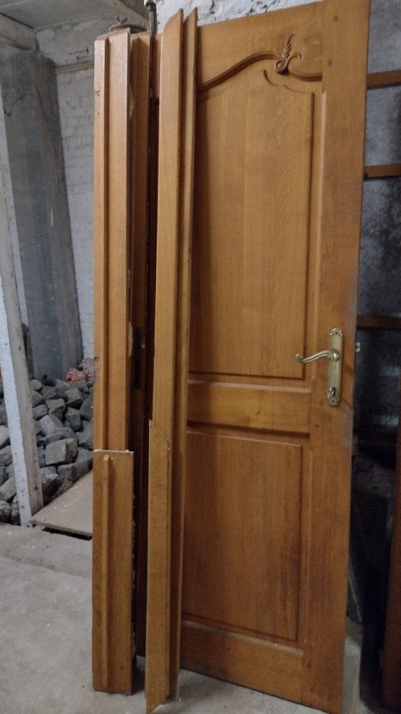 Porte intérieure en chêne massif, Bricolage & Construction, Porte intérieure, Enlèvement, Utilisé, Moins de 80 cm