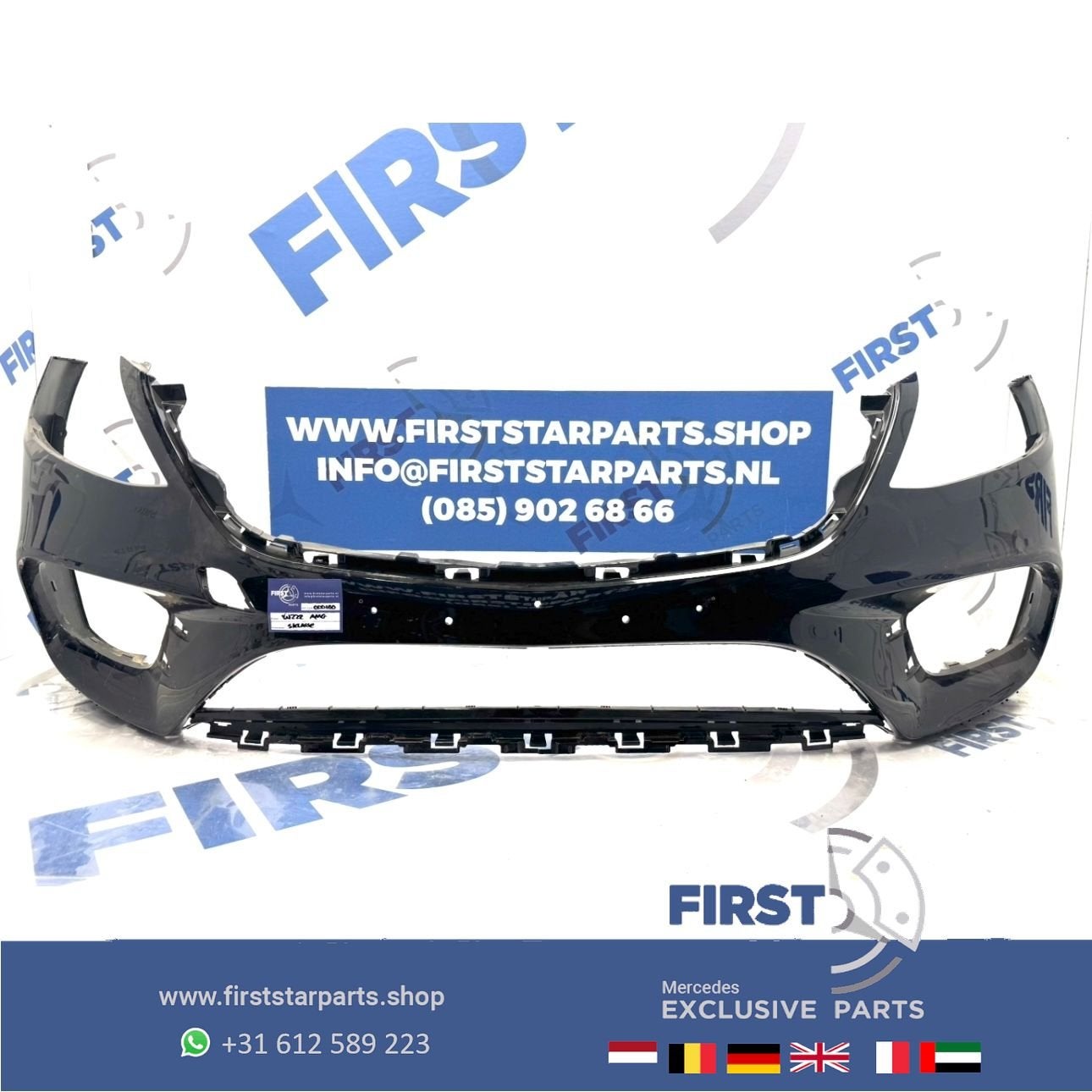 W222 S KLASSE AMG VOORBUMPER ZWART WIT GRIJS FACELIFT origin, Utilisé, -, Avant, -