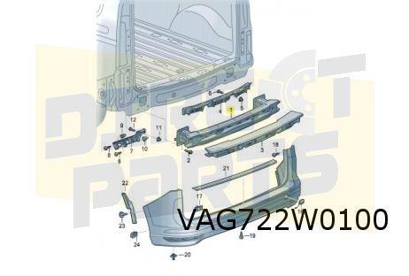 Volkswagen Caddy (1/21-) Achterbumperbalk Origineel! 2K78073, Neuf, Arrière, Volkswagen, -