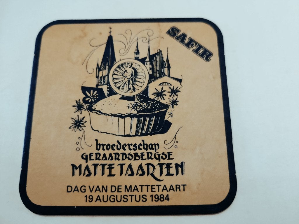 Bierviltje Safir (dag van de mattetaarten), Ophalen of Verzenden, Zo goed als nieuw, Viltje(s), Overige merken