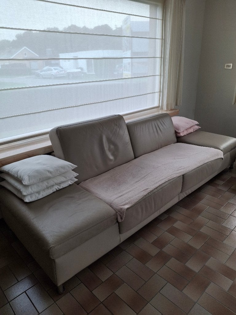 Zitbank voor 3 of 4 personen, Huis en Inrichting, Ophalen, Gebruikt, Vierpersoons of meer, Leer