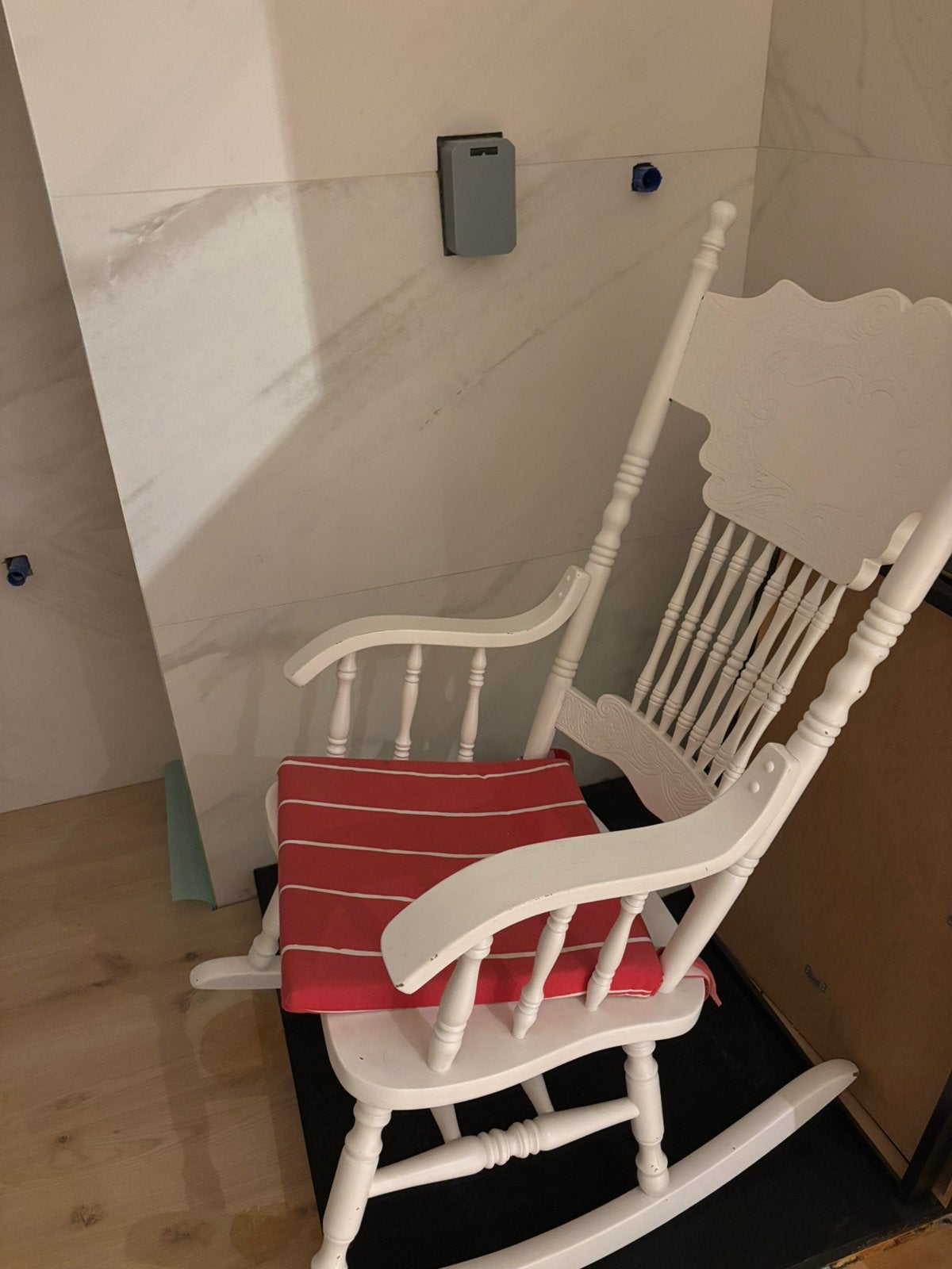 Schommelstoel, Huis en Inrichting, Ophalen, Wit, Zo goed als nieuw, Eén