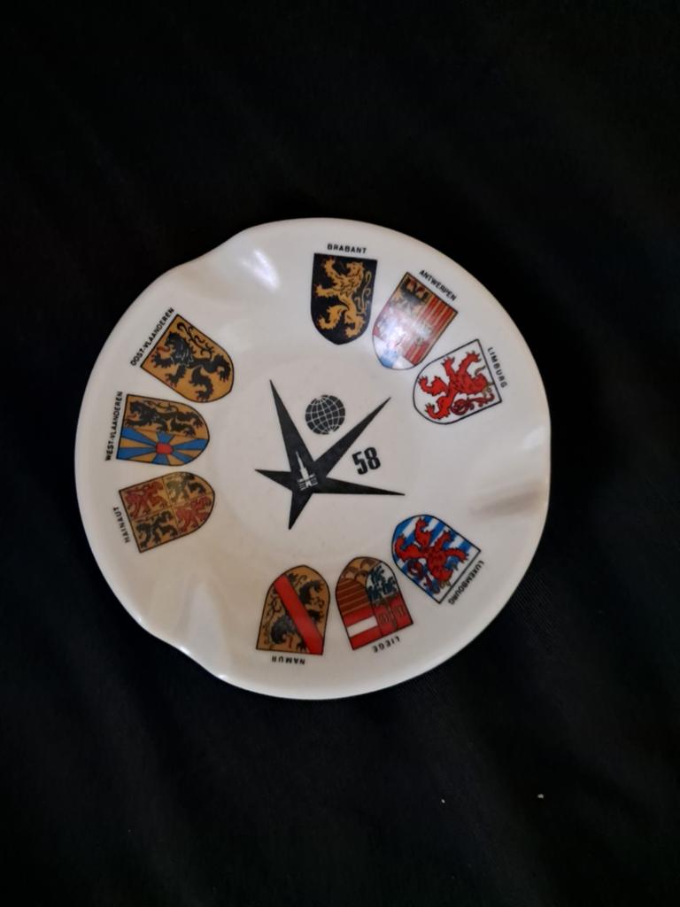 Zeldzaam Expo 1958 melamine souvenier, Ophalen of Verzenden