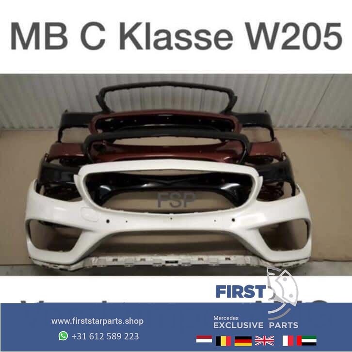 W205 AMG Voorbumper Mercedes C Klasse 2014- 2018 bumper PDC, Utilisé, -, Avant, -