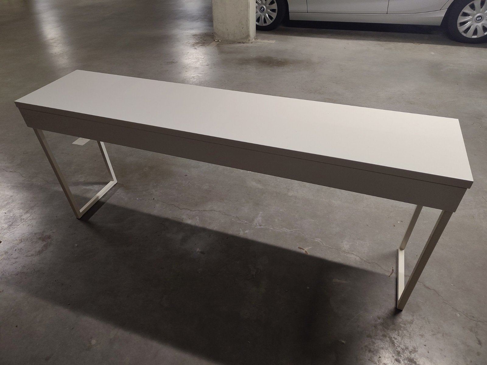 Bureau wit ikea, Huis en Inrichting, Ophalen, Met lades, Gebruikt, Scandinavisch