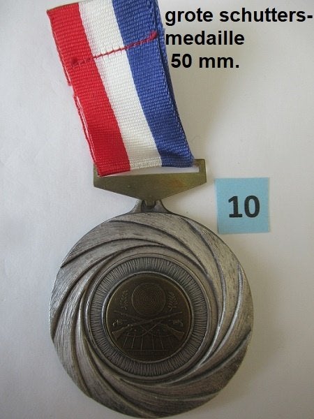 zware 50 mm. doorsnee schietsport medaille, Postzegels en Munten, Penningen en Medailles, Overige materialen, Ophalen of Verzenden