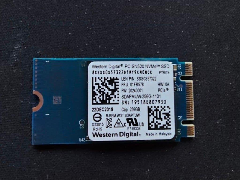 WD PC SN520 256Go M.2 2242 NVMe SSD – 97%, Informatique & Logiciels, 256GB, SSD, Interne, Utilisé