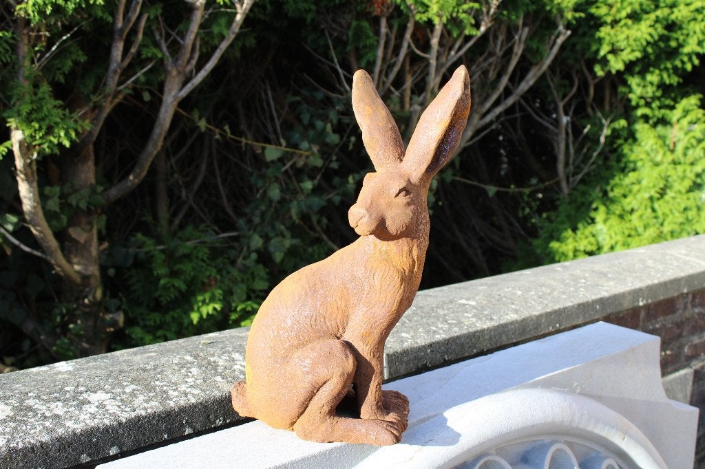statue d un lièvre en fonte rouillé, Enlèvement ou Envoi, Neuf, Métal, Animal