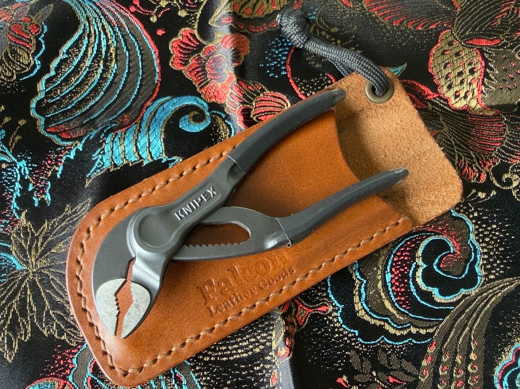 Knipex Cobra XS + Falcon lederwaren schede, Ophalen of Verzenden, Zo goed als nieuw, Multitool, Knipex