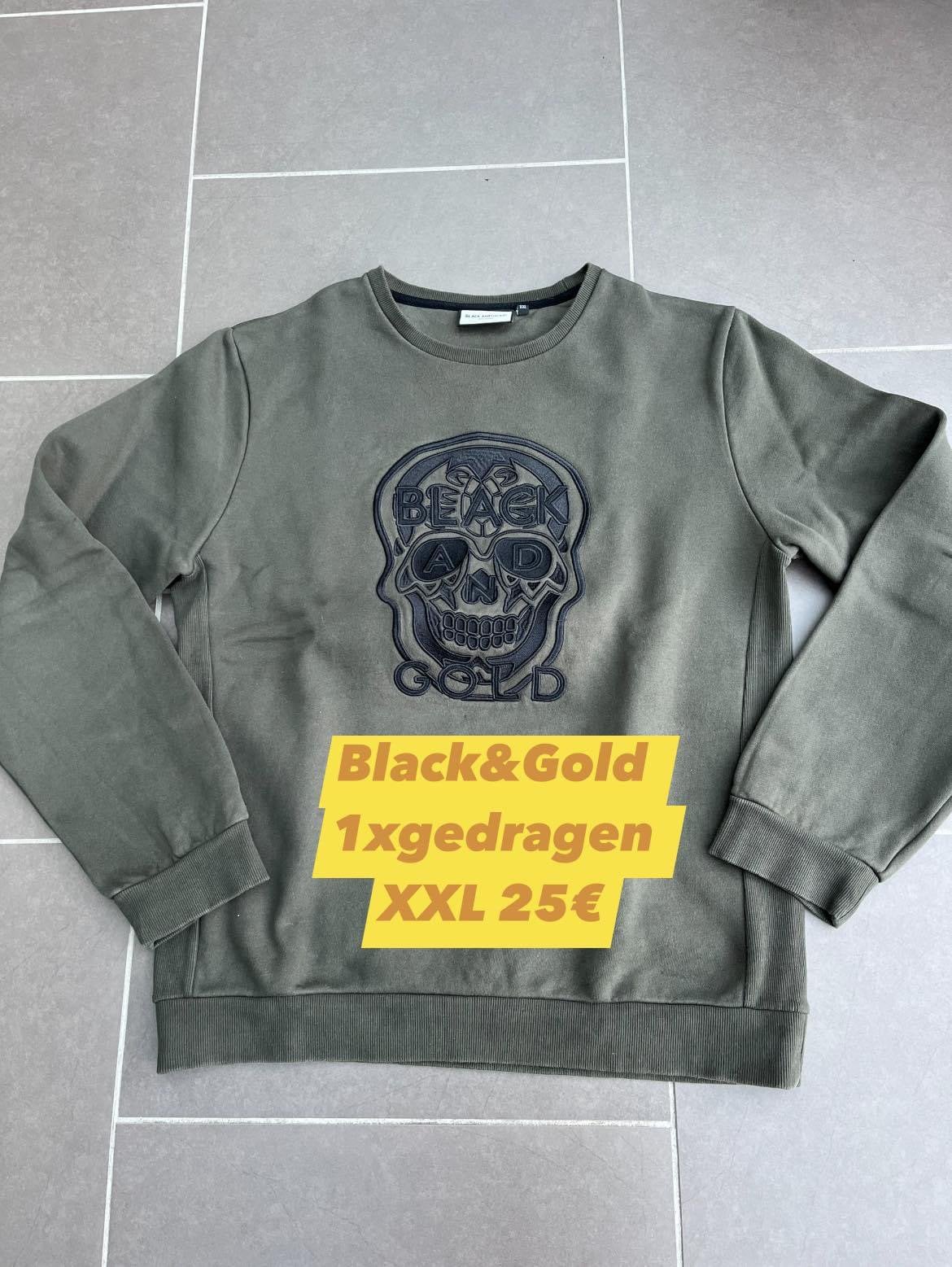 Sweater heren Black&Gold Nieuwstaat XXL, Kleding | Heren, Ophalen of Verzenden, Zo goed als nieuw, Maat 56/58 (XL), Groen