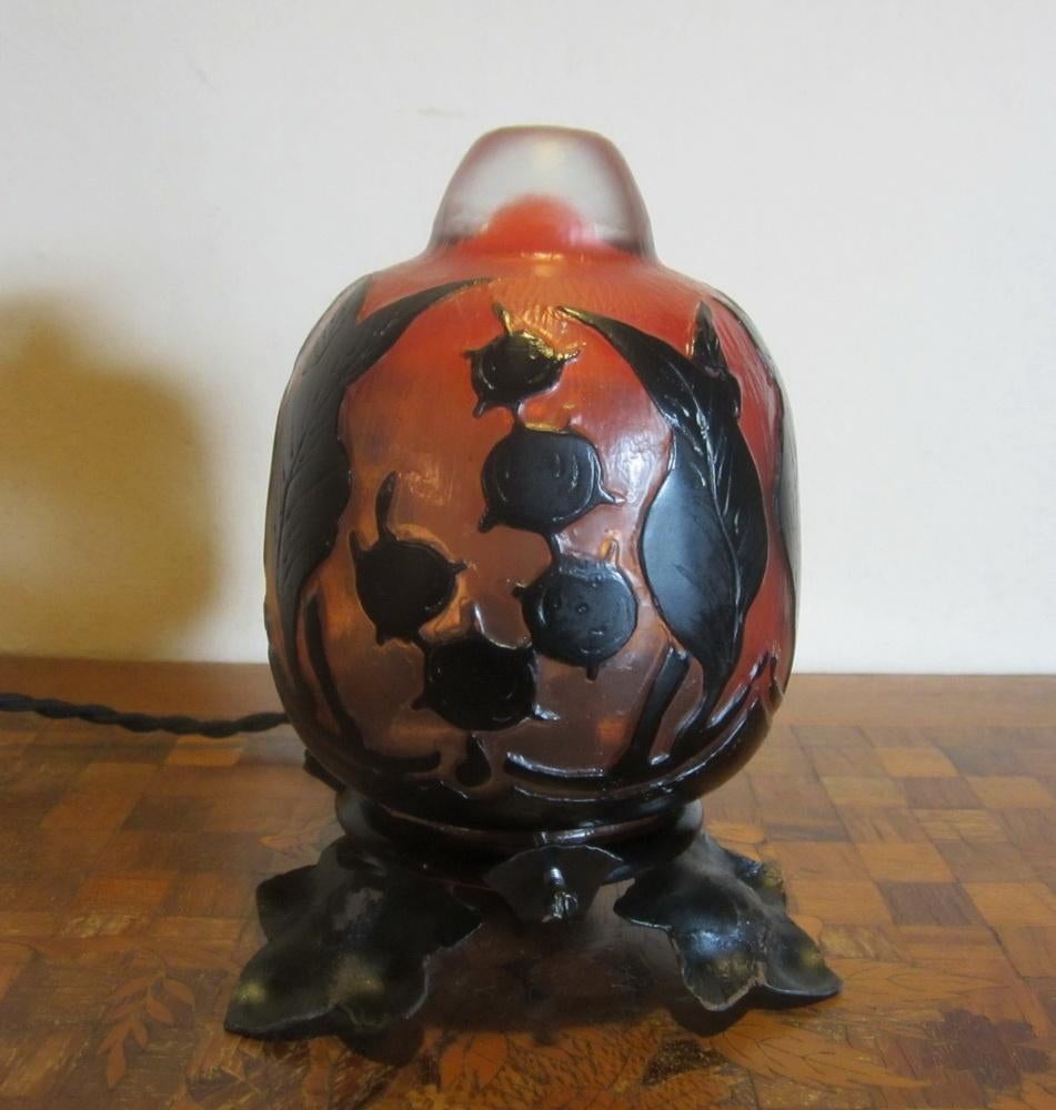 SCHNEIDER - Le Verre Français veilleuse nachtlamp ca 1920, Antiek en Kunst, Verzenden