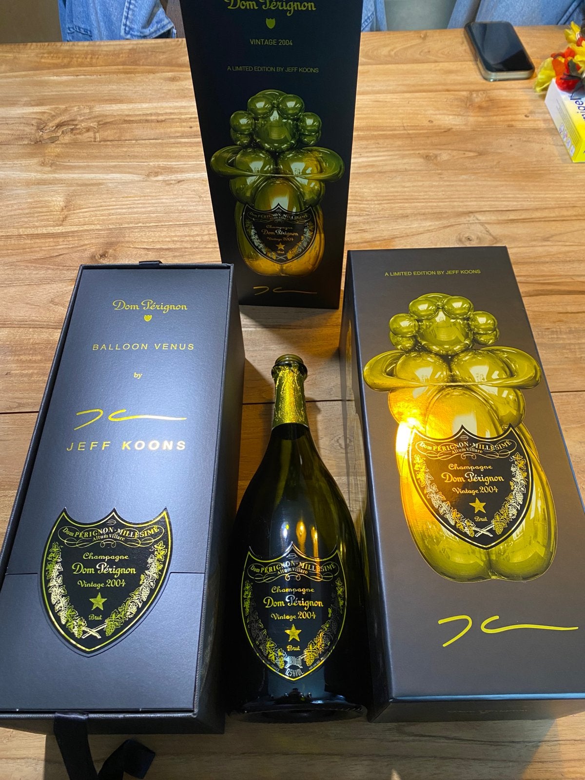 Lege flessen Dom Perignon Jeff Koons/bjork, Collections, Vins, Utilisé, Champagne, France, Enlèvement ou Envoi