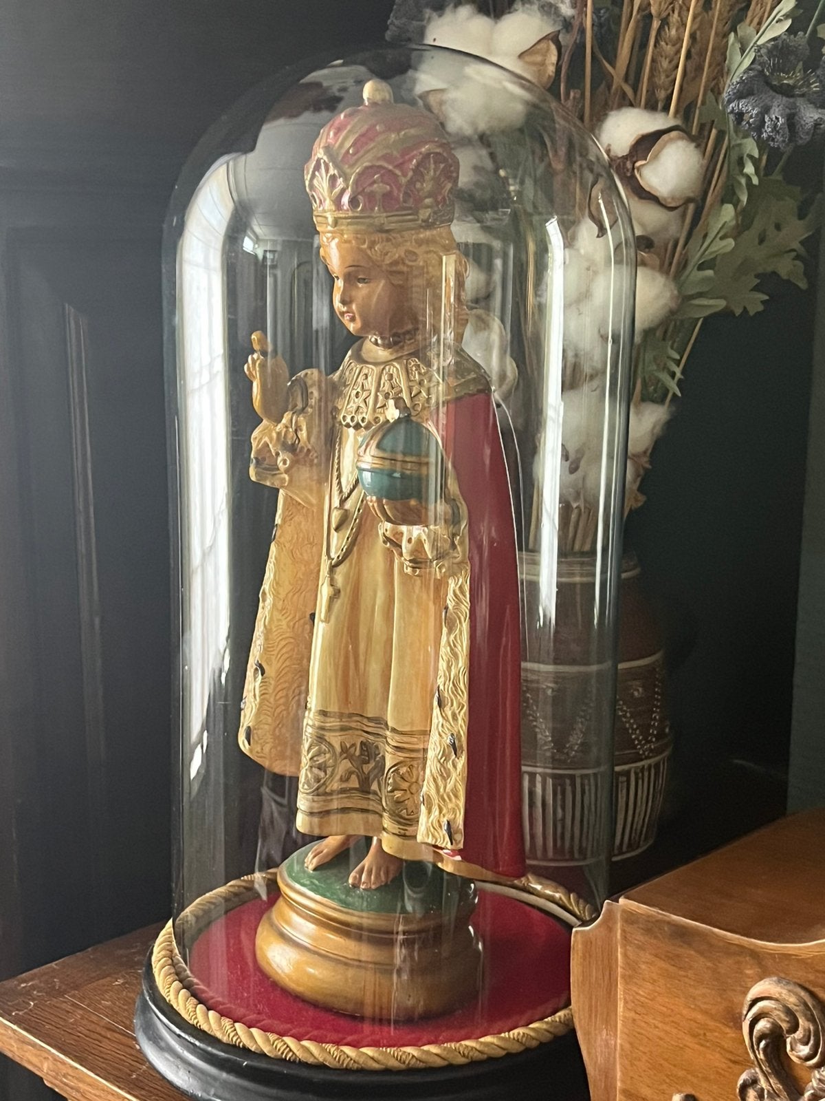 Kindje Jezus van Praag onder stolp, Ophalen of Verzenden