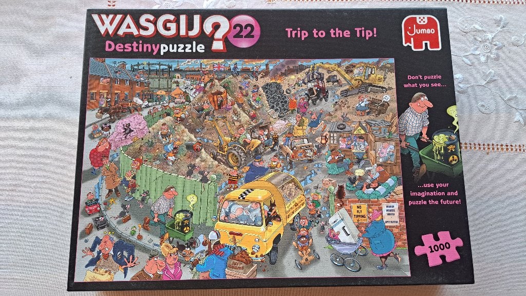 puzzel WASGIJ "trip to the tip", Hobby en Vrije tijd, Ophalen, 500 t/m 1500 stukjes, Zo goed als nieuw, Legpuzzel