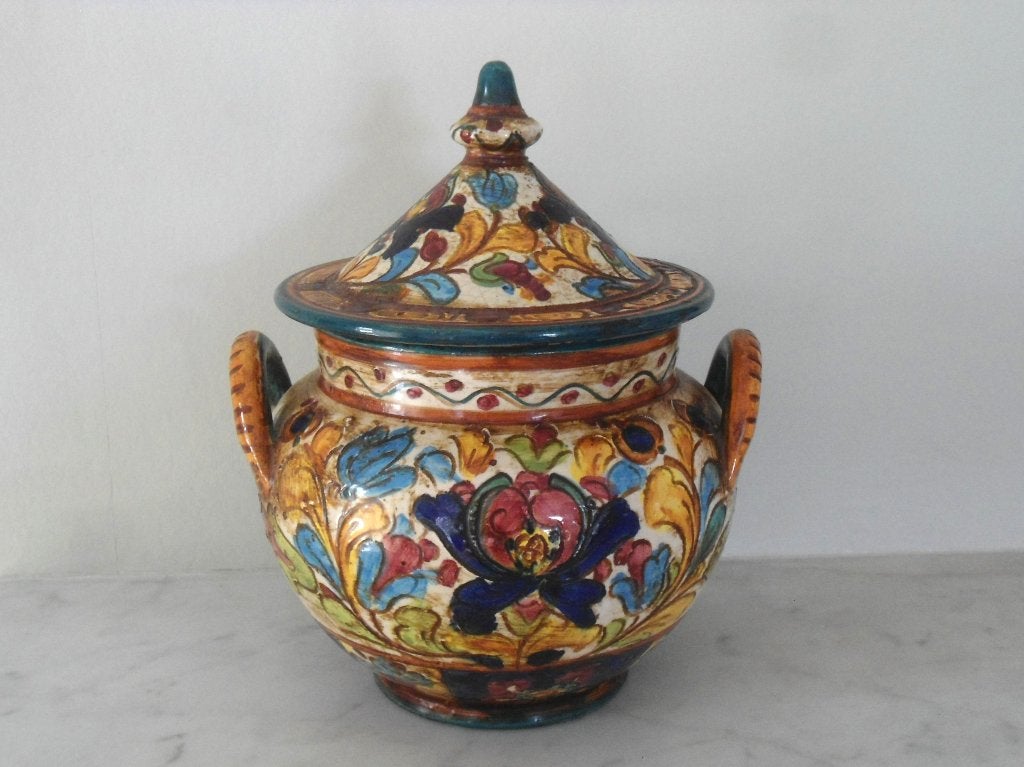 Vintage dekselpot Deruta. II., Ophalen