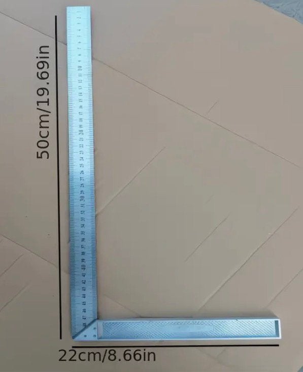 Metalen haakhoekliniaal 50cm, Ophalen, Nieuw