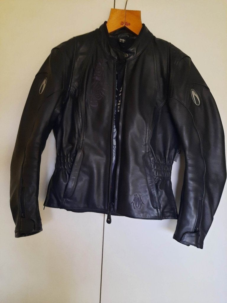 Ensemble moto cuir Richa (Veste + Pantalon lacé) - Taille 38, Motos, Seconde main, Ensemble, Femmes, Richa