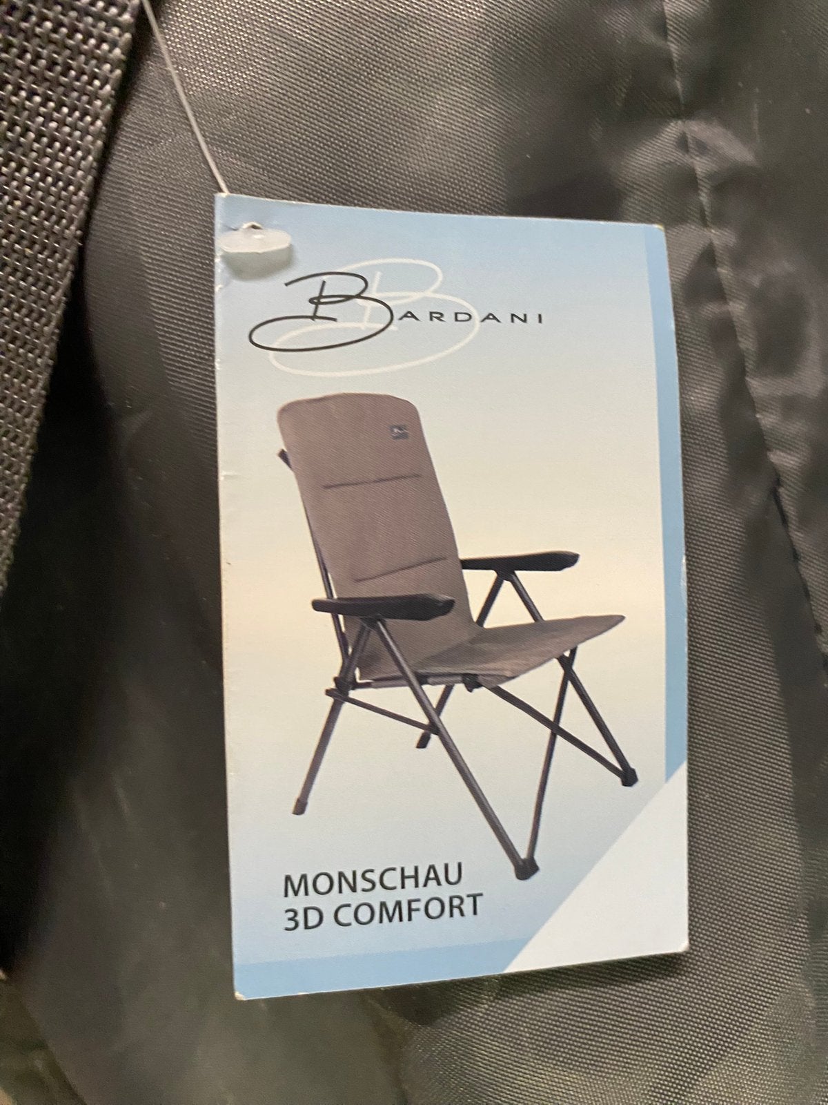 Bardani Monschau 3D Comfort campingstoel + draagtas, Caravans en Kamperen, Ophalen, Gebruikt, Campingstoel