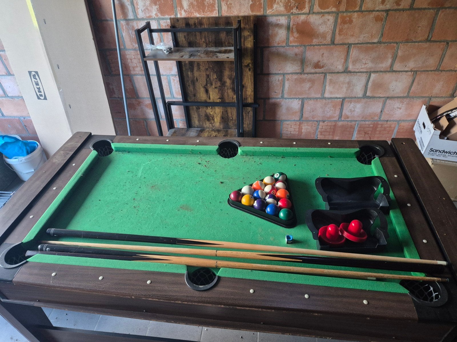 GRATIS pooltafel/hockeytafel, Sports & Fitness, Billards & Billards américains, Enlèvement, Table de billard