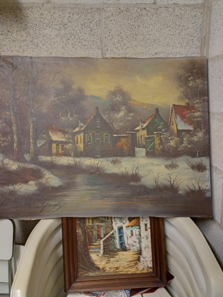 Winter landschap, Antiek en Kunst, Ophalen