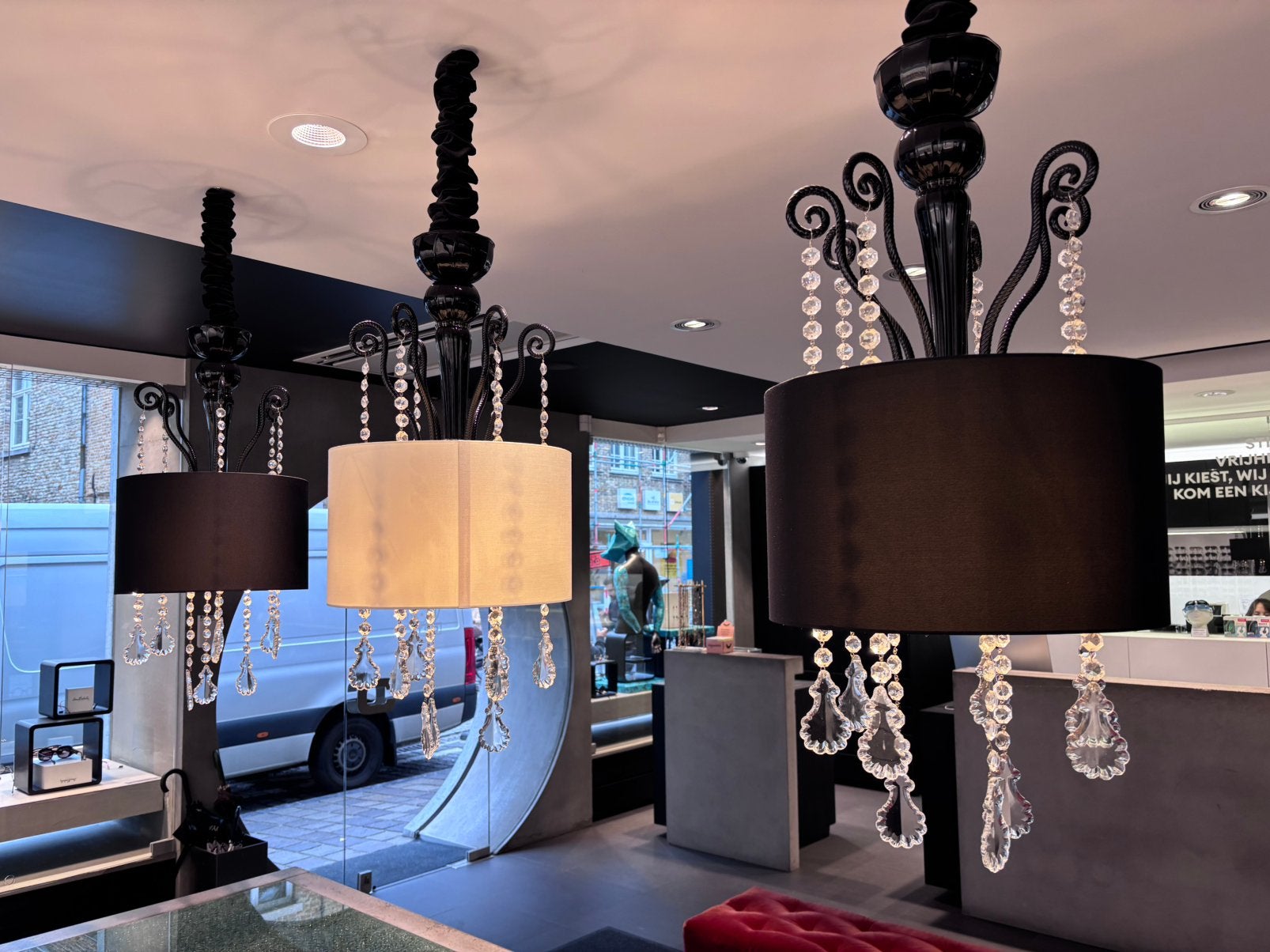 6 Barovier & Toso - Shadow Taif hanglampen, Ophalen, Zo goed als nieuw, Glas, Neo-Barok