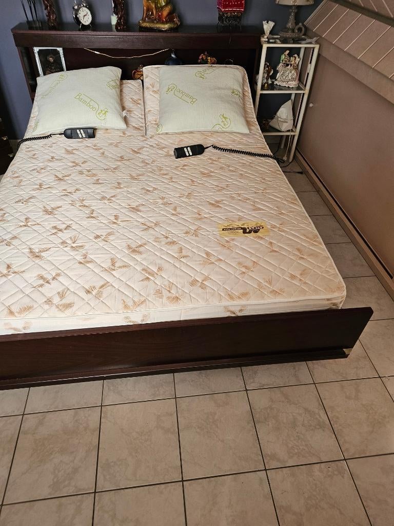 CHAMBRE À COUCHER, LIT (2 PERSONNES), ÉLECTRIQUE, Maison & Meubles, Enlèvement, 200 cm, Bois, Deux personnes