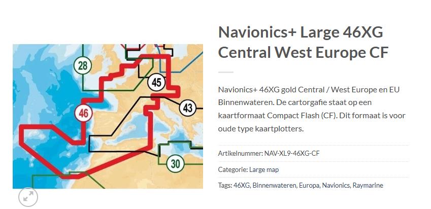 Navionics Central & West-Europe 46 XG, Enlèvement ou Envoi, Neuf, Autres types