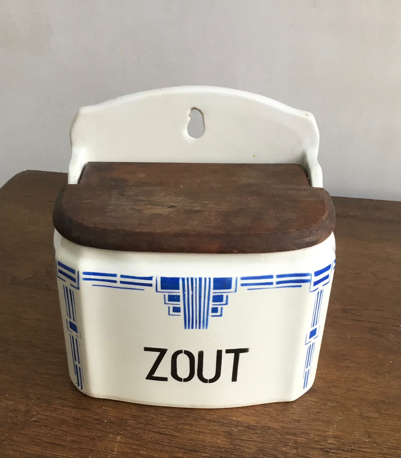 Salière de cuisine / Keukenzout vat / ancien / faience, Antiquités & Art, Enlèvement