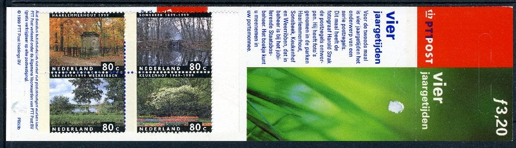 NEDERLAND PB53b MNH 1999 - Postzegelboekje 4 jaargetijden, Verzenden, Postfris